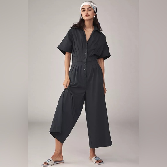NWT! Anthropologie The Tobie Pleated Jumpsuit by Exquise - Size Small 🍁